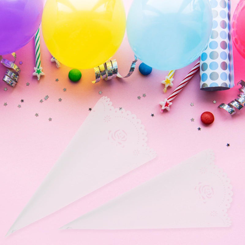 Hollow Paper Confetti Holders Petal Cones 20PCS for Wedding Party Decoration - Image 4