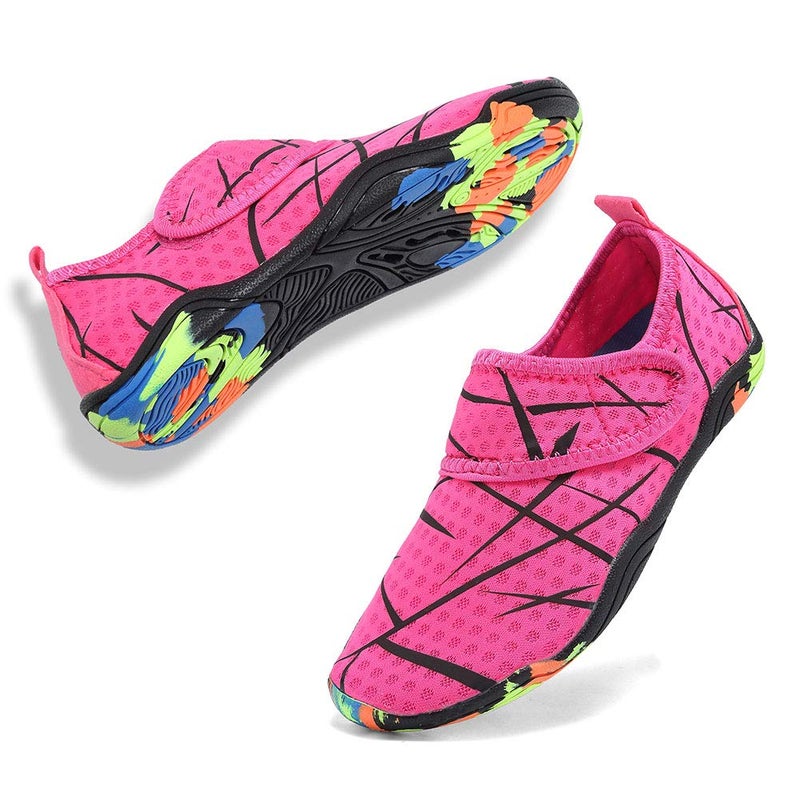 CIOR Boys & Girls Water Shoes Kids Lightweight Comfort Sole Easy Walking Athletic Slip on Aqua Sock(Toddler/Little Kid/Big Kid) U1ELJSX003-Pink-33 - Image 1