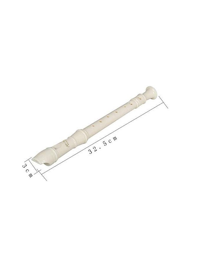 Mike Music 8-Hole Soprano Recorder Descant Flute Recorder 8 Hole ABS Clarinet Style Treble Flute C Key for Kids Children With Fingering Chart Instructions, Cleaning Rod, Plastic Bag, White  - Image 5