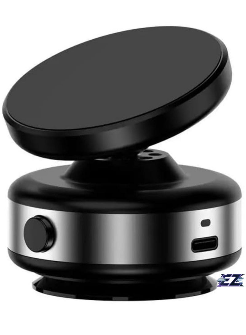ELTRAZONE "Wireless Vacuum Suction Magnetic Car Phone Holder with 360° Rotation – Multi-Functional Secure Mount (Black)" - Image 1