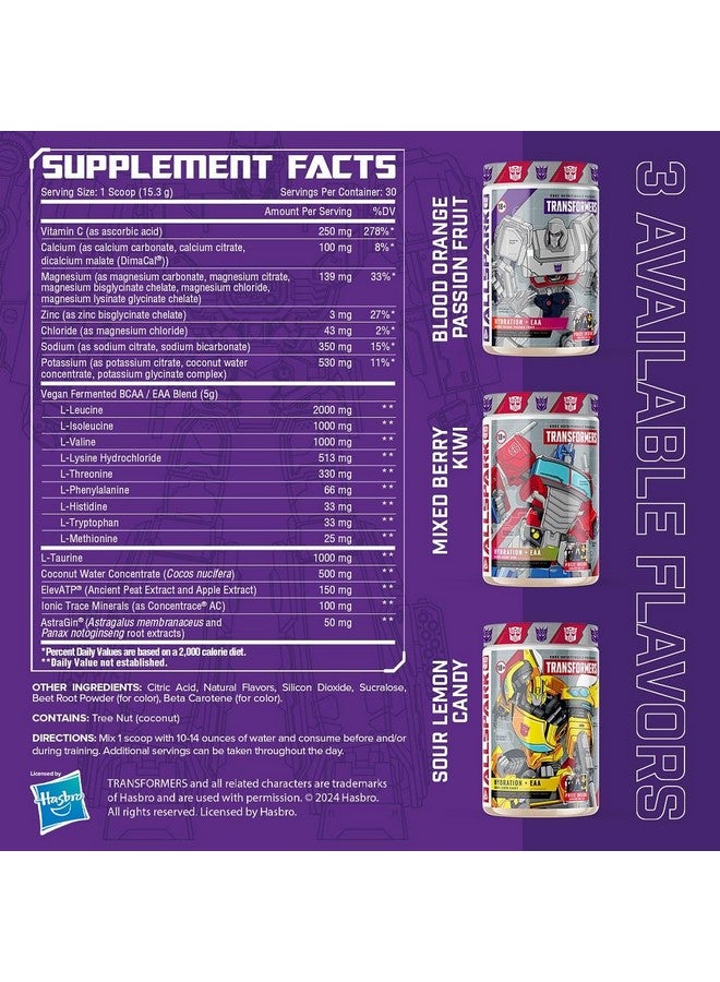 Core Nutritionals كور نيوترشنالز | تركيبة مكملات غذائية ترانسفورمرز أولسبارك هيدراشن BCAA/EAA (جائزة مجانية داخل - بامبلبي) - للبالغين من عمر 18 سنة وما فوق (30 حصة، حلوى الليمون الحامض) - Image 5