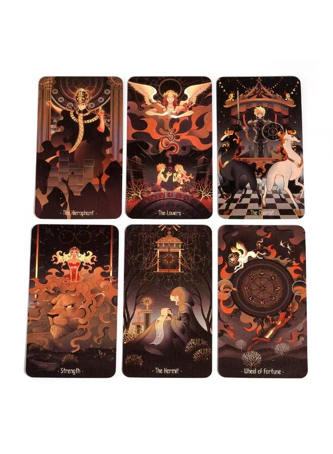 NIBEMINENT Light up the stars of the night. "Arcane Cards" - 78 Tarot card divination version. A powerful deck of cards. A casual card game. Tarot card set. - Image 3