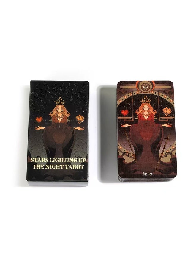 NIBEMINENT Light up the stars of the night. "Arcane Cards" - 78 Tarot card divination version. A powerful deck of cards. A casual card game. Tarot card set. - Image 4