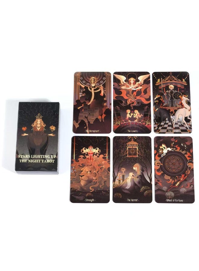 NIBEMINENT Light up the stars of the night. "Arcane Cards" - 78 Tarot card divination version. A powerful deck of cards. A casual card game. Tarot card set. - Image 2