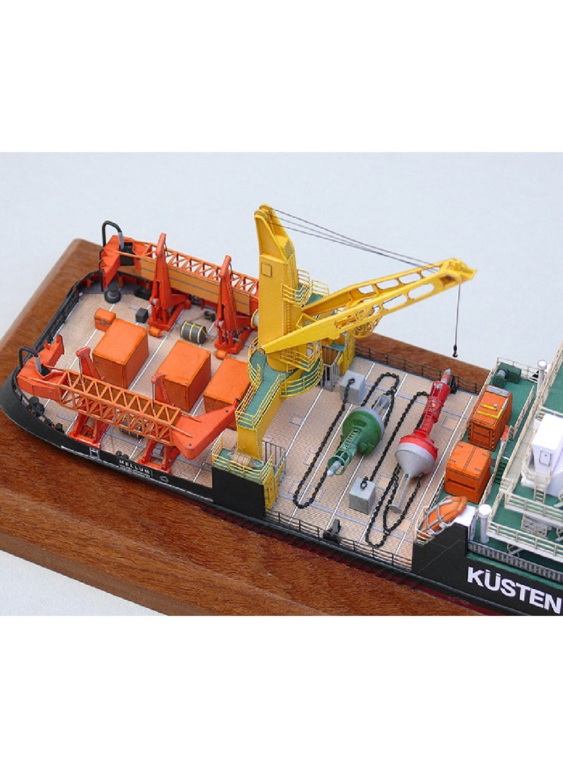 Germany Mellum Coast Guard Pollution Monitoring Ship DIY Paper Model Kit Handmade Toy Puzzle Gift - Image 2