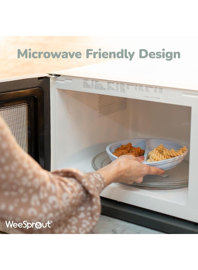 WeeSprout 100% Silicone Plates with Lids for Toddlers - Image 5