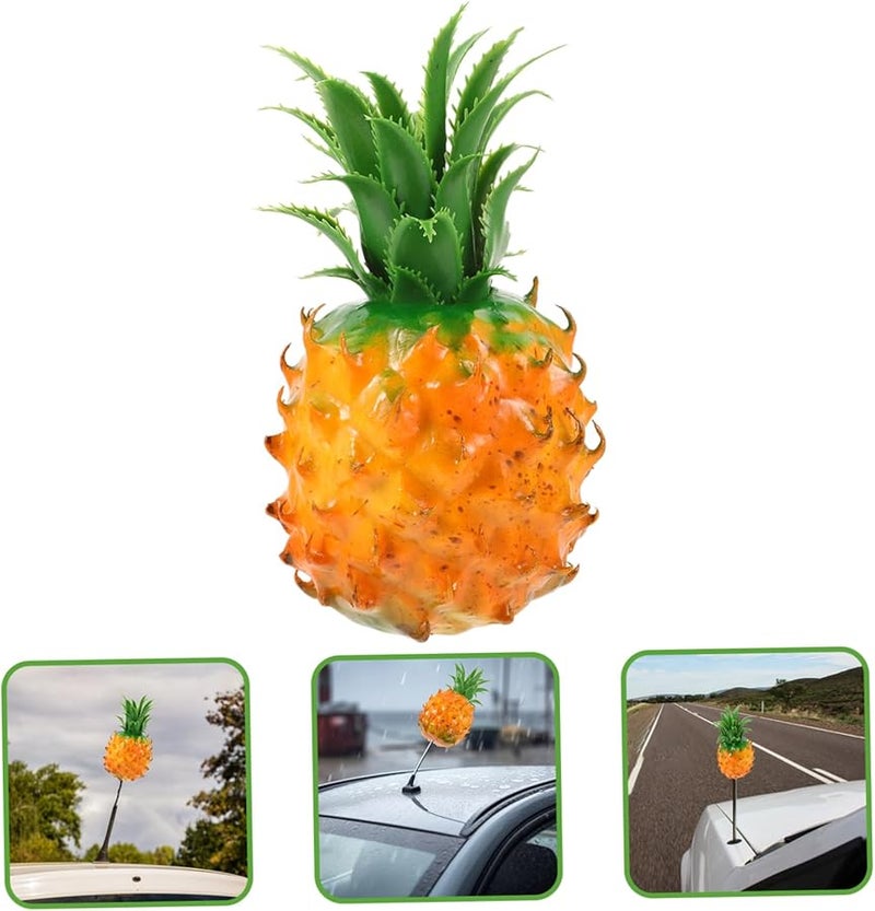Pineapple Squishy Car Antenna Topper Decor Roof Charm Dashboard Accessory - Image 3