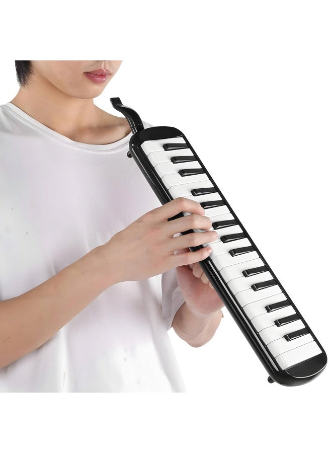 Melodica 32 Keys Mini Keyboard Piano Style Portable Wind Instrument with Mouthpiece , Extension Tube & Carry Case for Students Beginners Adults Kids - Image 1