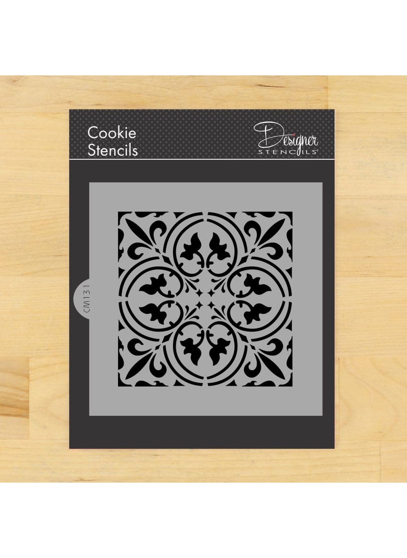 Designer Stencils - Scroll Tile Cookie and Craft Stencil CM131 by Designer Stencils - Image 1