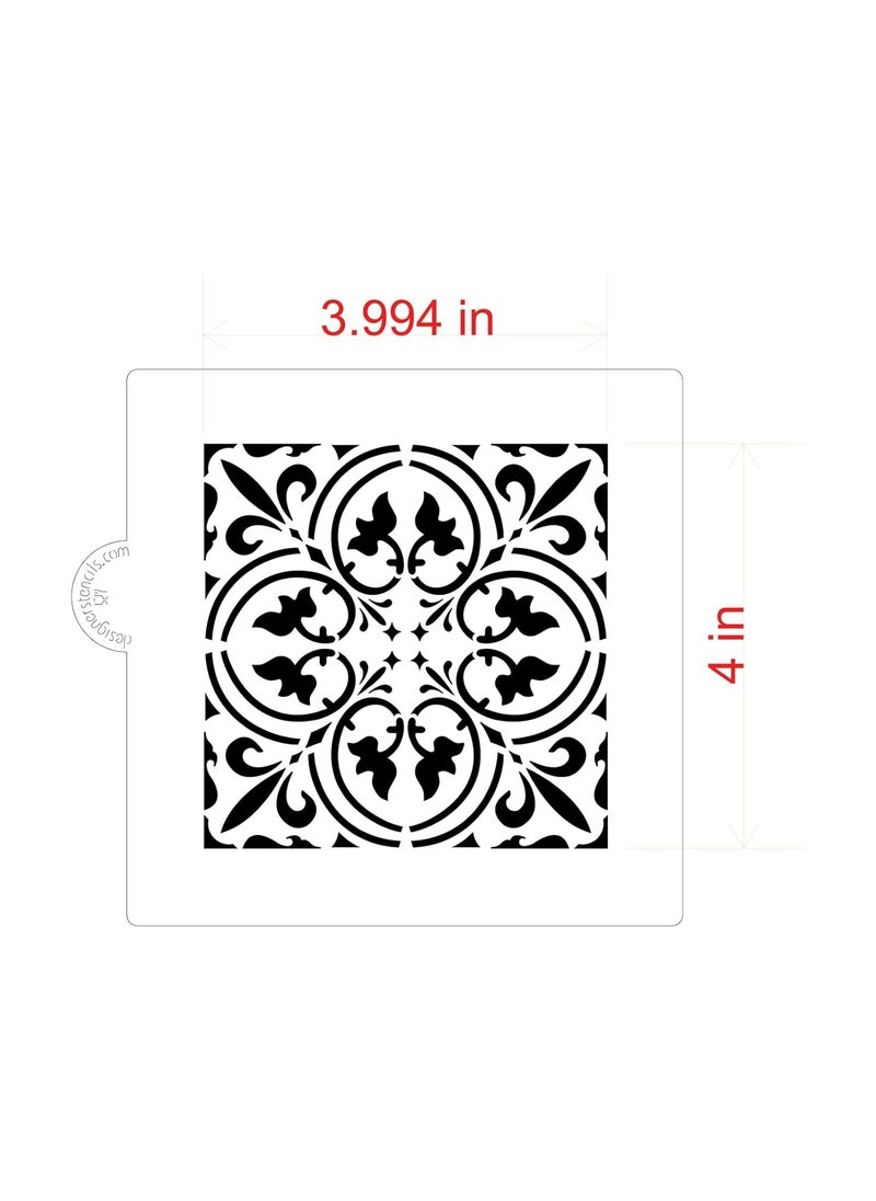Designer Stencils - Scroll Tile Cookie and Craft Stencil CM131 by Designer Stencils - Image 1