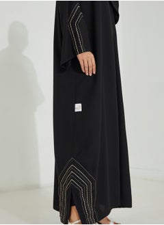 Rosette Abaya Abaya Embroidered design & wide sleeves  - Image 2