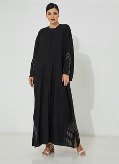 Rosette Abaya Abaya Embroidered design & wide sleeves  - Image 3