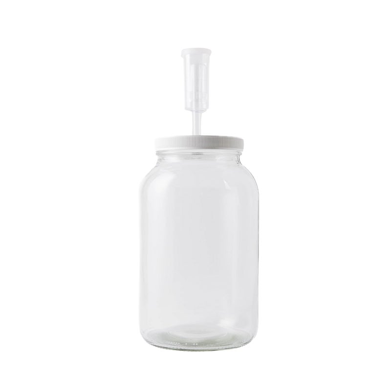 FastRack - Wide Mouth Glass Jar with Lid and Econolock Airlock, Large , 1 Gallon , Clear - Image 5