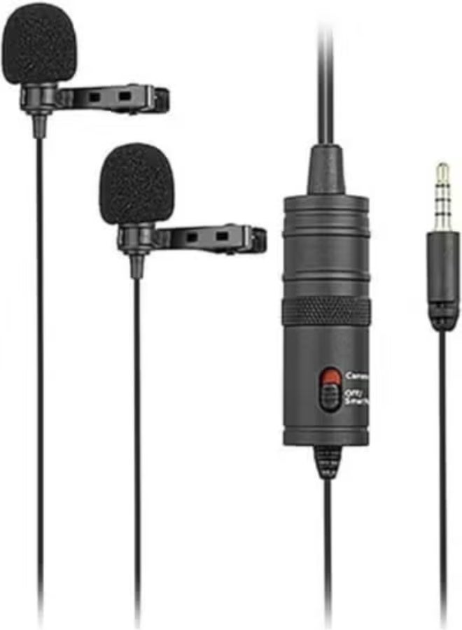 Dual Lavalier Microphone with Clip-On Omnidirectional Condenser, Hands-Free Pure Audio for Camera, Laptop, Streaming, Interviewing, and Professional Recording - Image 3
