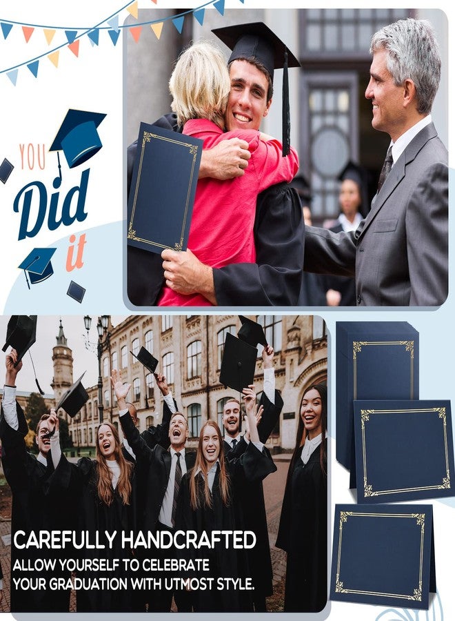 Sherr 60 Pcs Certificate Holders Certificate Covers Folders Diploma Holders with Gold Foil Border for Letter Size 8.5 x 11 Inches Diploma, Documents, Awards, Paper, Letter, Graduation(Navy Blue) - Image 2