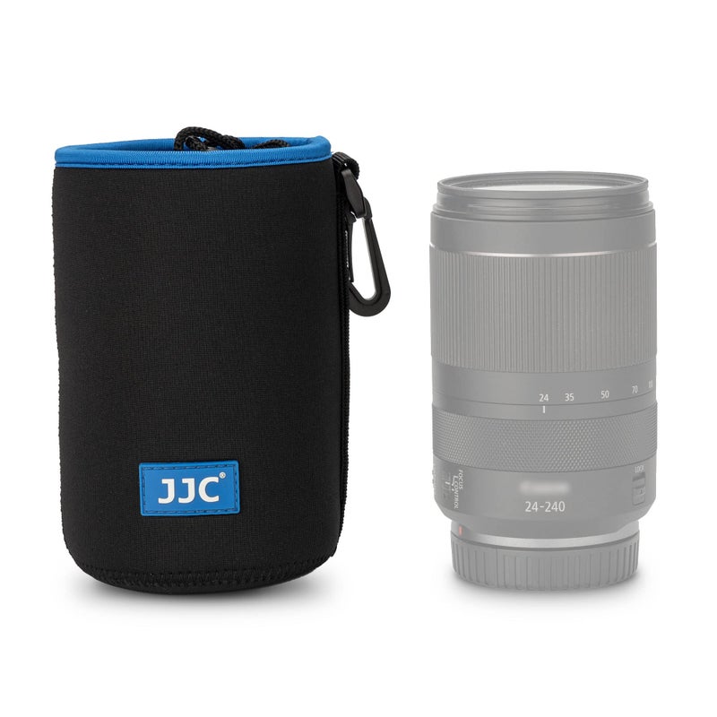 JJC Drawstring Neoprene Camera Lens Pouch Case, Protective Lens Bag for Mirrorless Lenses Up to 3.5 x 6.7 (D X H) for Canon EF 24-70mm f/2.8L Canon EF 85mm f/1.2L II Sigma 70-300mm F4-5.6 and More - Image 1