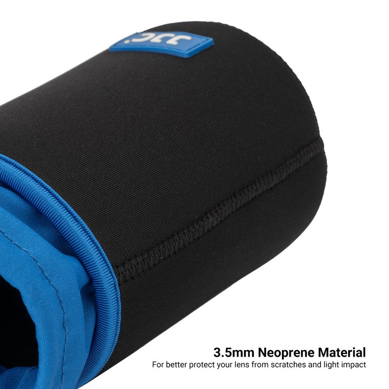 JJC Drawstring Neoprene Camera Lens Pouch Case, Protective Lens Bag for Mirrorless Lenses Up to 3.5 x 6.7 (D X H) for Canon EF 24-70mm f/2.8L Canon EF 85mm f/1.2L II Sigma 70-300mm F4-5.6 and More - Image 3