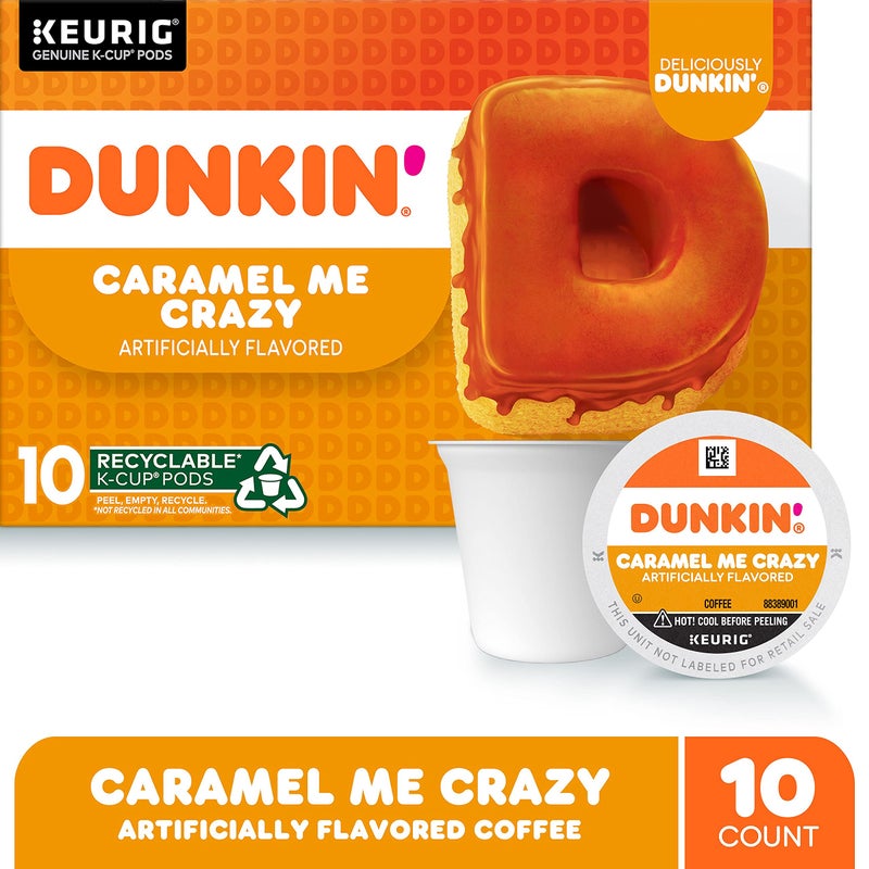 Dunkin' Coffee Keurig K-Cup Pods, Caramel Me Crazy, 10 Count (Pack of 1) - Packaging May Vary - Image 2