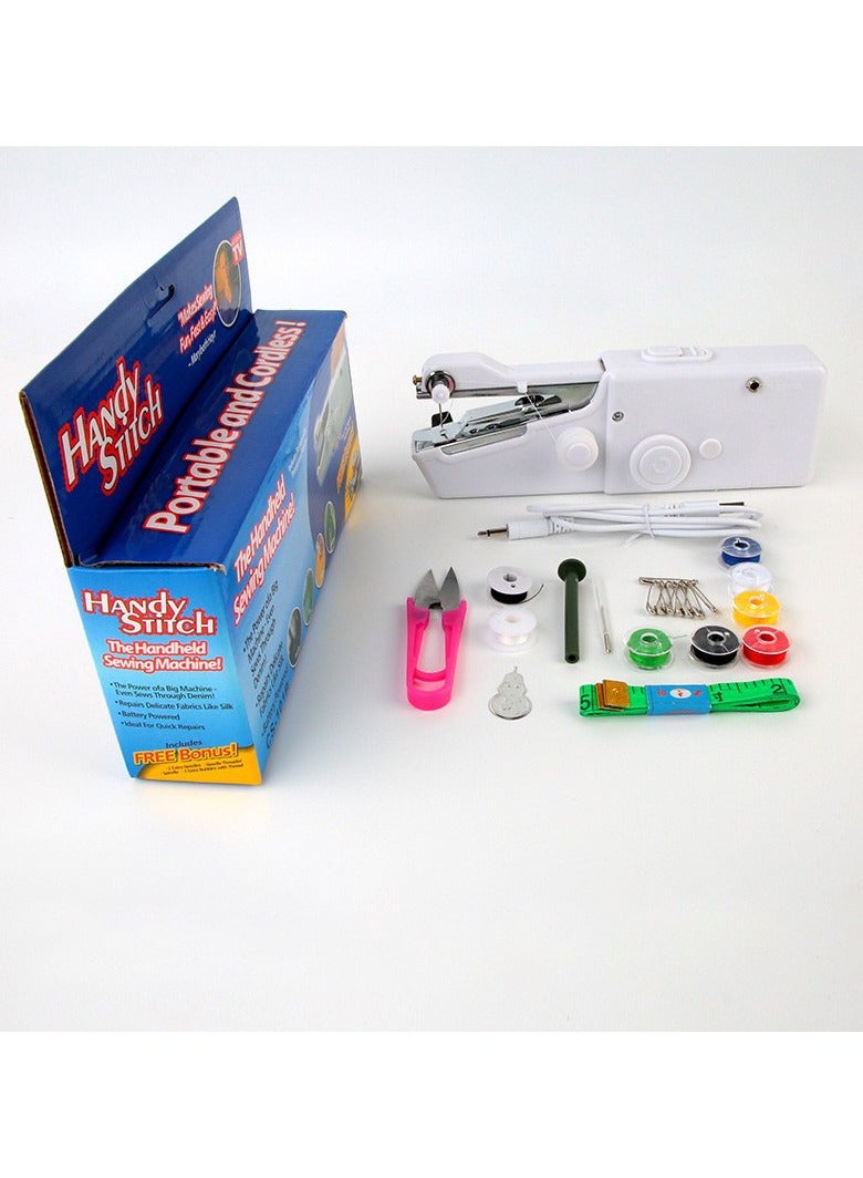 Mini Sewing Machine,Handheld Sewing Machine,Easy to Use and Fast Stitch Suitable for Clothes,Fabrics, DIY Home Travel - Image 1