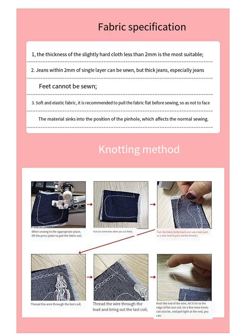 Mini Sewing Machine,Handheld Sewing Machine,Easy to Use and Fast Stitch Suitable for Clothes,Fabrics, DIY Home Travel - Image 2