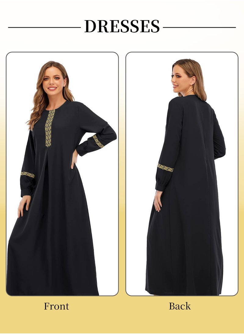 2-Piece Women's Muslim Abaya Dress, Long Sleeved Dress, Zipper Islamic Robe, Pockets Maxi Prayer Clothes with Hijabs, Black - pzsku/ZFAD94FF5E3FDB03D2DDCZ/45/_/1712718203/cbb8734a-d3c0-44a9-bfa5-7e0381b88e9f