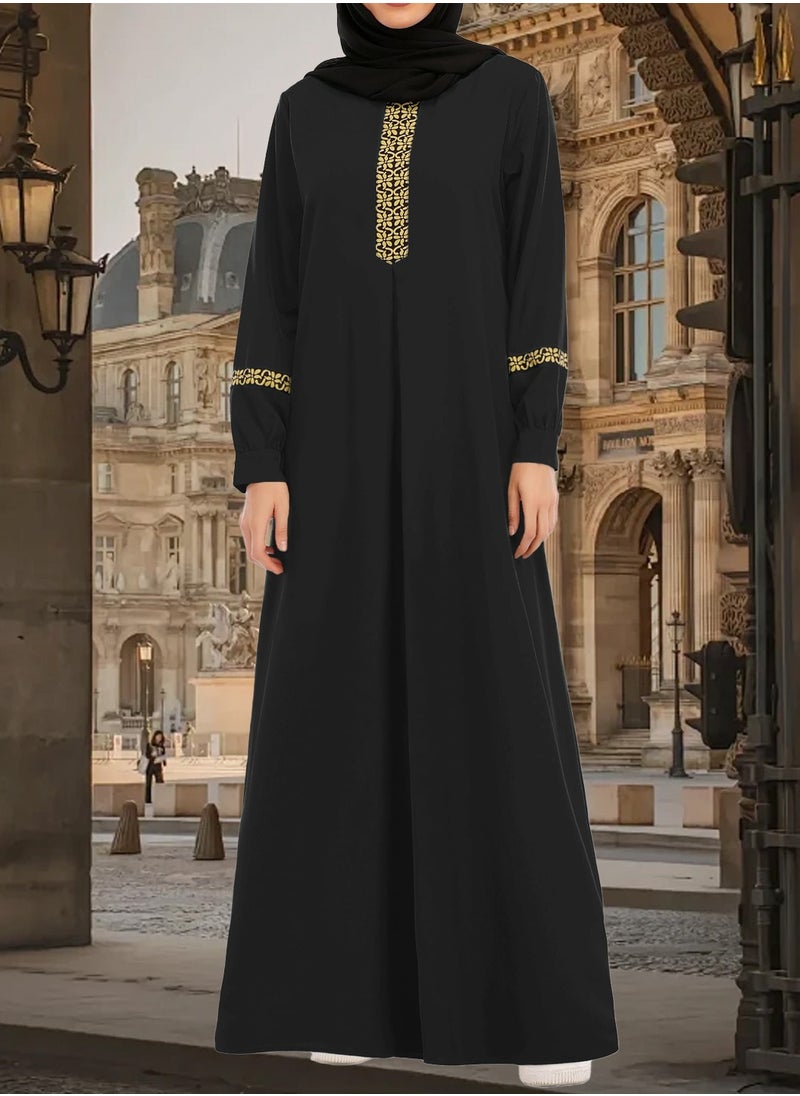 2-Piece Women's Muslim Abaya Dress, Long Sleeved Dress, Zipper Islamic Robe, Pockets Maxi Prayer Clothes with Hijabs, Black - pzsku/ZFAD94FF5E3FDB03D2DDCZ/45/_/1731136395/97c9fa02-9109-4179-bf33-563240ea6565