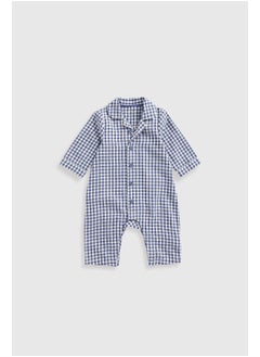 mothercare بيجامات أطفال منسوجة بنقشة مربعات زرقاء  - Image 2