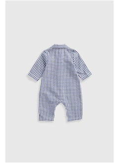 mothercare بيجامات أطفال منسوجة بنقشة مربعات زرقاء  - Image 1