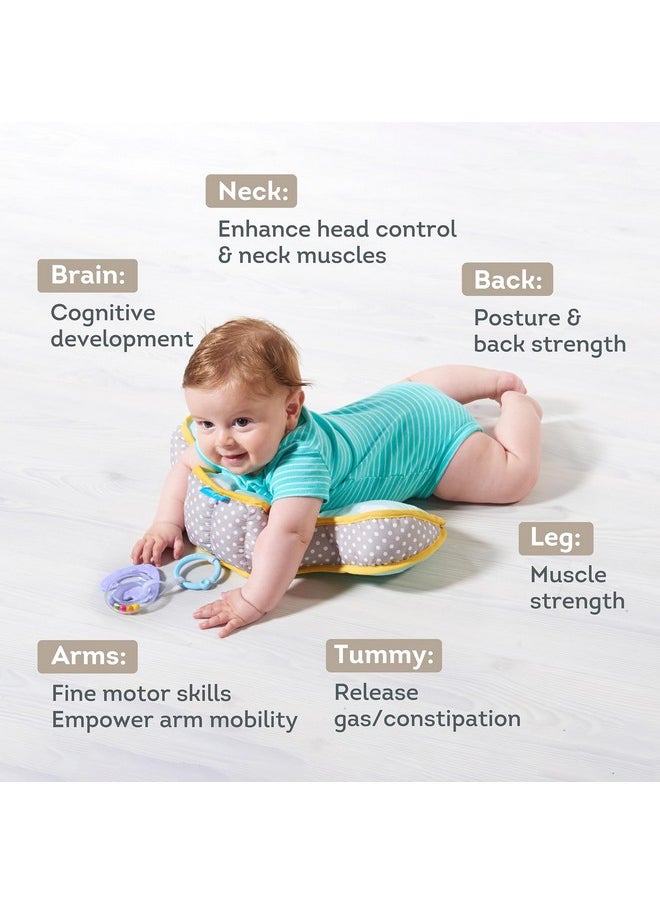 Taf Toys - Baby Tummy Time Pillow | Perfect For 2-6 Months Old Babies, Enables Easier Development & Easier Parenting, Natural Developmental, Comfortable Tummy Time, Ergonomic Design, Detachable Toys - Image 1
