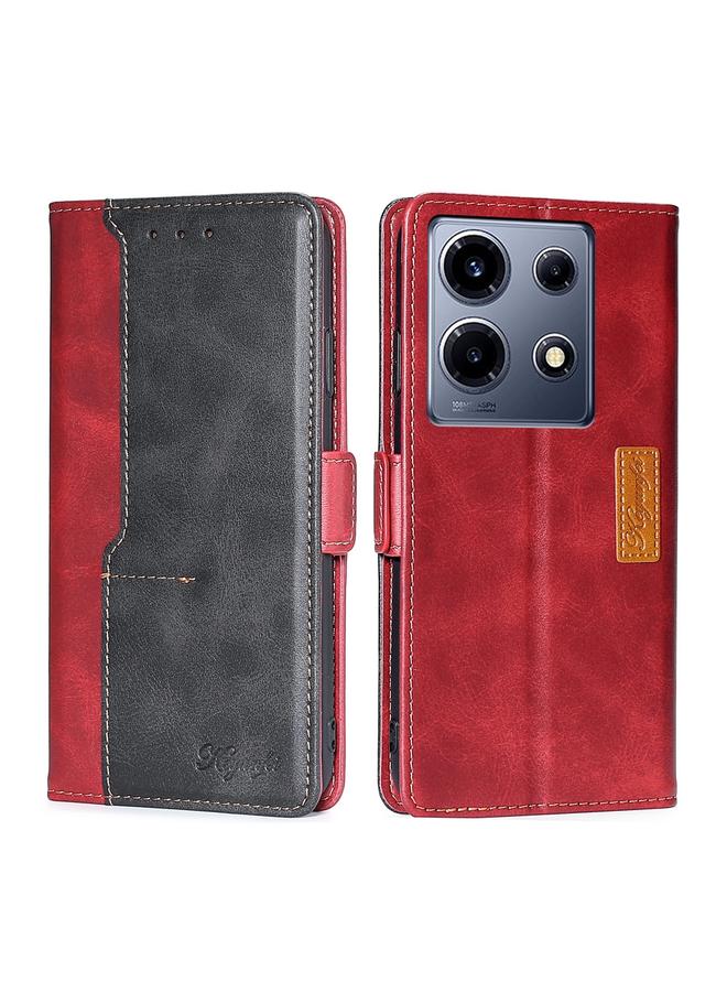 Zaboon Case For Infinix Note 30 VIP 5G Contrast Color Side Buckle Leather Phone Case - Image 1