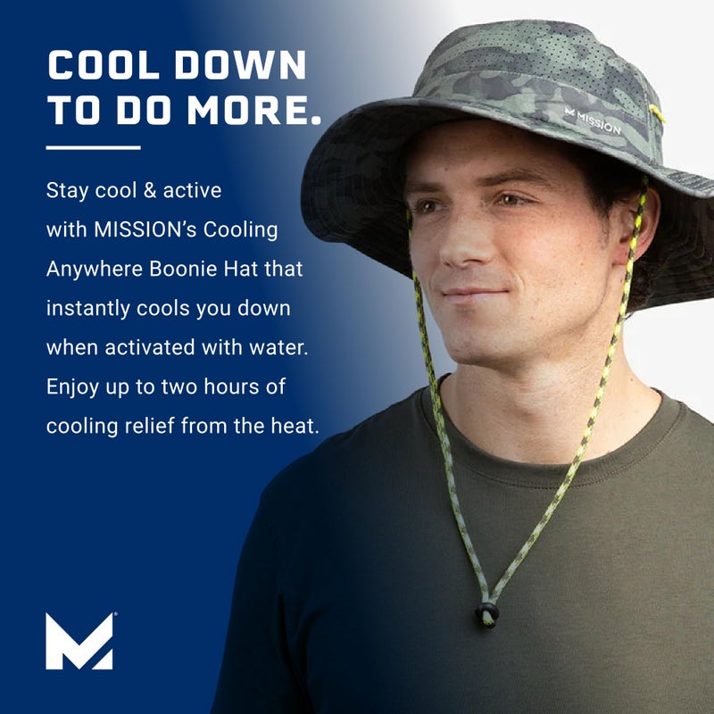 MISSION Cooling Anywhere Boonie Hat, Charcoal - Unisex Wide-Brim Hat for Men & Women - Lightweight & Durable - Cools Up to 2 Hours - UPF 50 Sun Protection - Machine Washable - Image 4