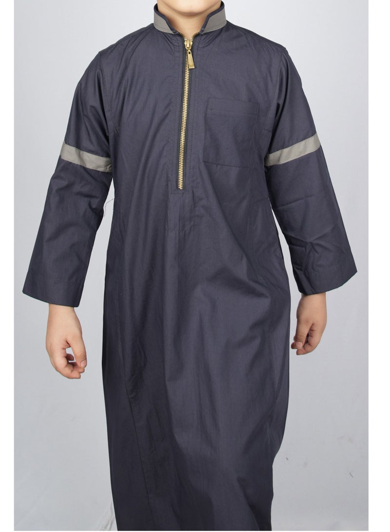 Sadaf Dark Blue Saudi Thobe from Size 42 to 52 - Image 1