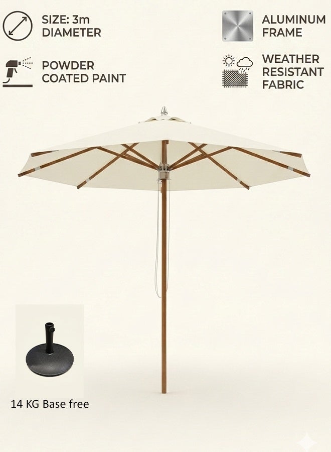 Premium 3m Outdoor Garden Umbrella – Rust-Resistant Aluminum Frame, Weather-Resistant Fabric and Powder-Coated Finish, Ideal for Patio, Poolside and Garden - Image 1