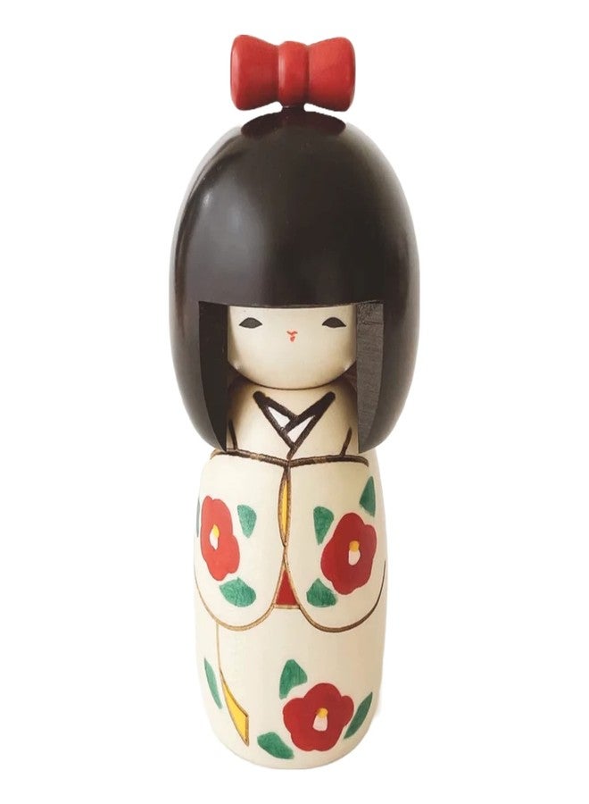 NOREN Usaburo Modern Japanese Kokeshi Doll (Ribbon), Made in Japan, Collectible Figurines, Traditional Crafts, Girl in Kimono - Image 1