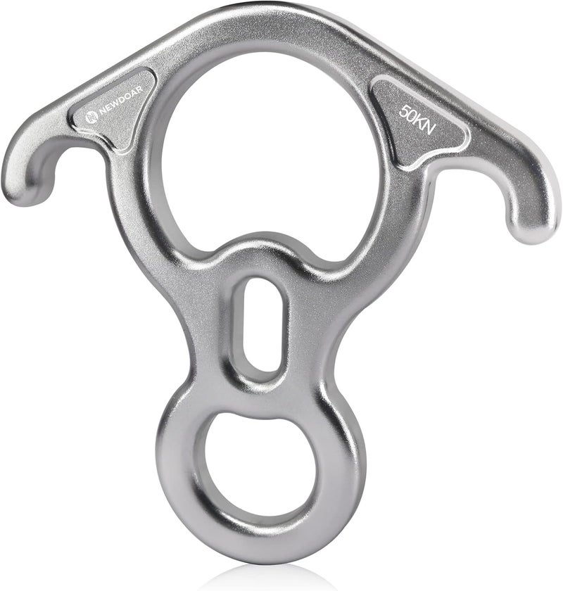 Newdoar 50KN 11000 LBF Rescue Figure,8 Descender Large Bent-Ear Belaying and Rappelling Gear Belay Device for Rock Climbing, Aerial Dance,Ziplining and Peak Rescue 7075 Aluminum Alloy - Image 1