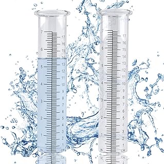 TBWHL TBWHL 7" Capacity Rain Gauge Glass Replacement Tube for Yard Garden Outdoor Home (2Pcs)  - Image 1