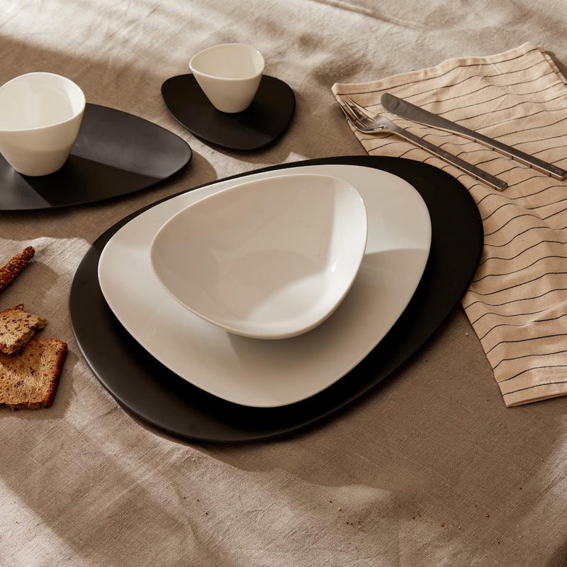 ALESSI طقم أطباق مسطحة من بورسلين أبيض أليسي كولومبينا 1214 بوصة × 1034 بوصة مجموعة من 6 - Image 5