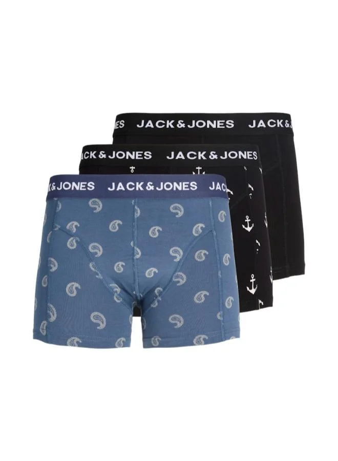 Jack & Jones Junior Youth 3 Pack Solid Trunks