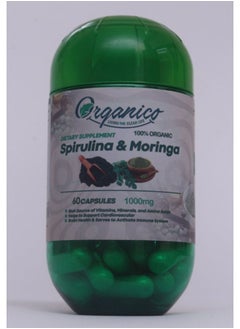 Organico 60 Capsules Spirulina & Moringa 1000 Mg  - Image 1