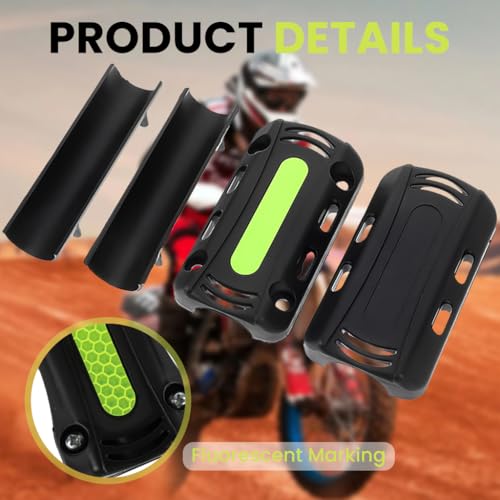 STHIRA® Universal Motorcycle Bumper Protection Block with Reflective Tape Bumper Decoration Frame Protector - Image 3