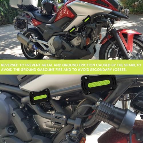 STHIRA® Universal Motorcycle Bumper Protection Block with Reflective Tape Bumper Decoration Frame Protector - Image 5