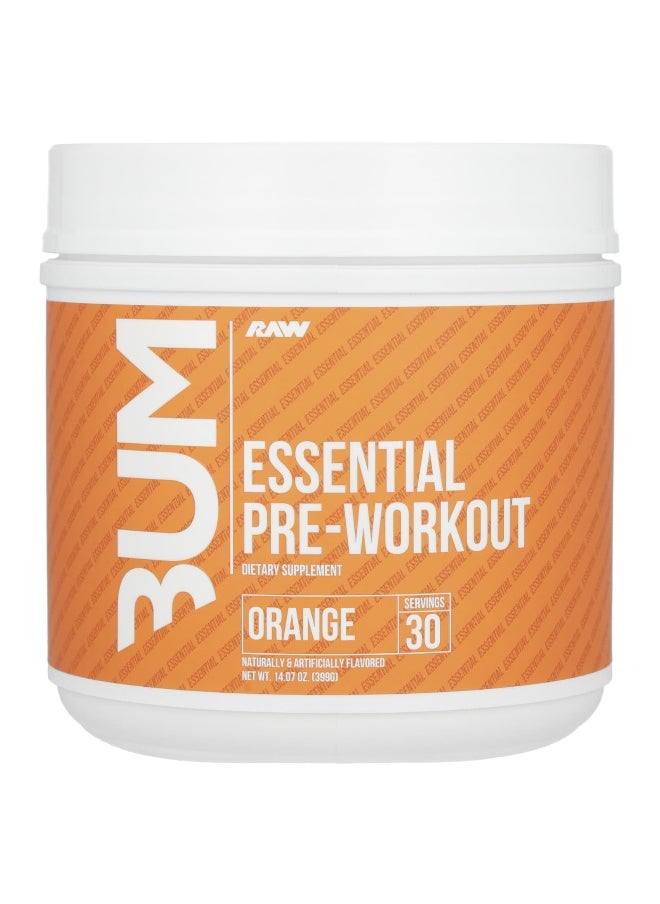 Raw Nutrition Raw Nutrition, Bum, Essential Pre-Workout, Orange, 14.07 oz (399 g)  - Image 1