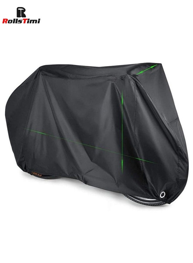 RollsTimi  Bike Cover Outdoor Storage Waterproof Rain Sun UV Dust Wind Proof with Lock Hole 190*65*98cm  - Image 2