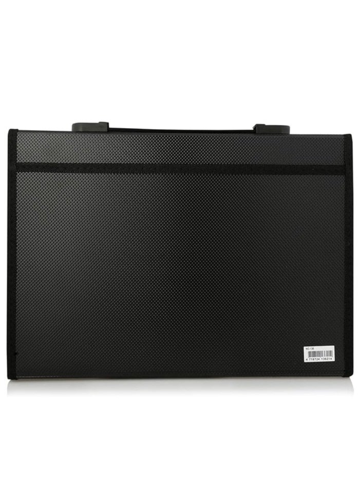 FE-136-BK Foldermate Black Expanding File Case+ Handle 13 pockets