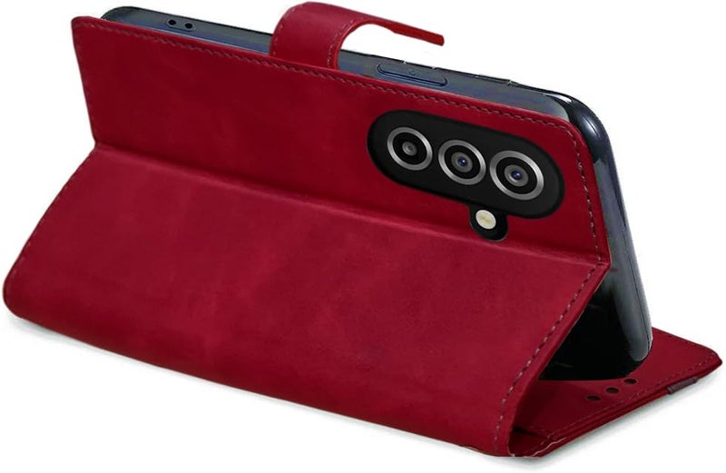 Excelsior Flip Cover for Samsung Galaxy A17, F17 | Premium PU Leather | Full Protection (Red) - Image 4