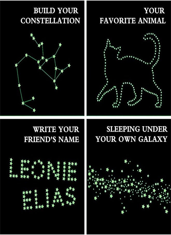 Glow in The Dark Stars Stickers for Ceiling, 514Pcs 3D Luminous Stars Wall Stickers Glowing Stars for Ceiling and Walls,DIY Luminous Adhesive Stickers