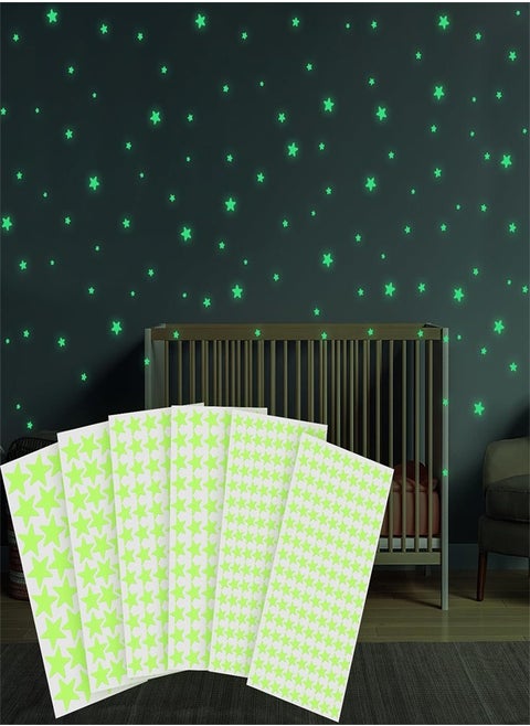 Glow in The Dark Stars Stickers for Ceiling, 514Pcs 3D Luminous Stars Wall Stickers Glowing Stars for Ceiling and Walls,DIY Luminous Adhesive Stickers