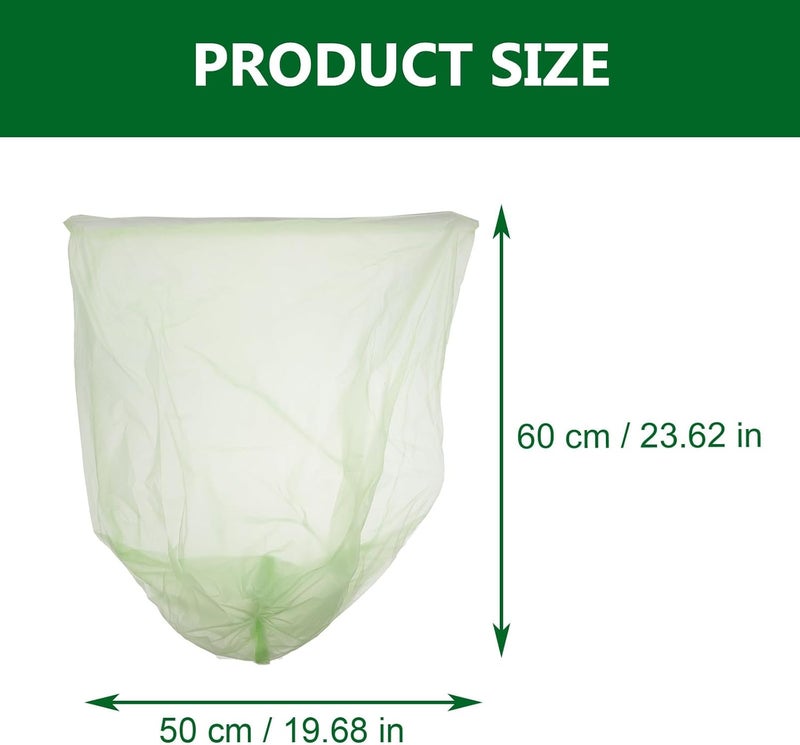 LABRIMP Biodegradable Trash Bags 100pcs Cornstarch Rubbish Bags 50x60cm Light Green Eco-friendly Disposable Kitchen Waste Liners - Image 2