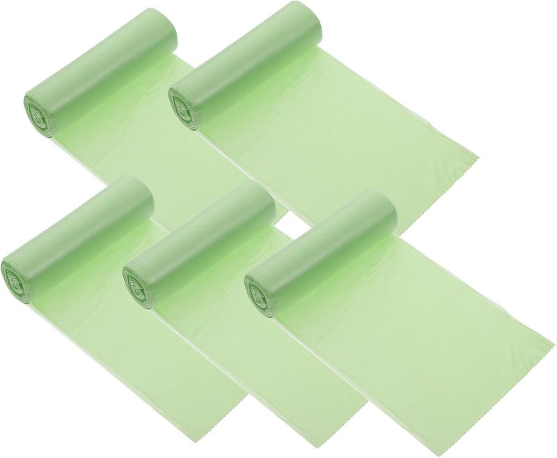 LABRIMP Biodegradable Trash Bags 100pcs Cornstarch Rubbish Bags 50x60cm Light Green Eco-friendly Disposable Kitchen Waste Liners - Image 1