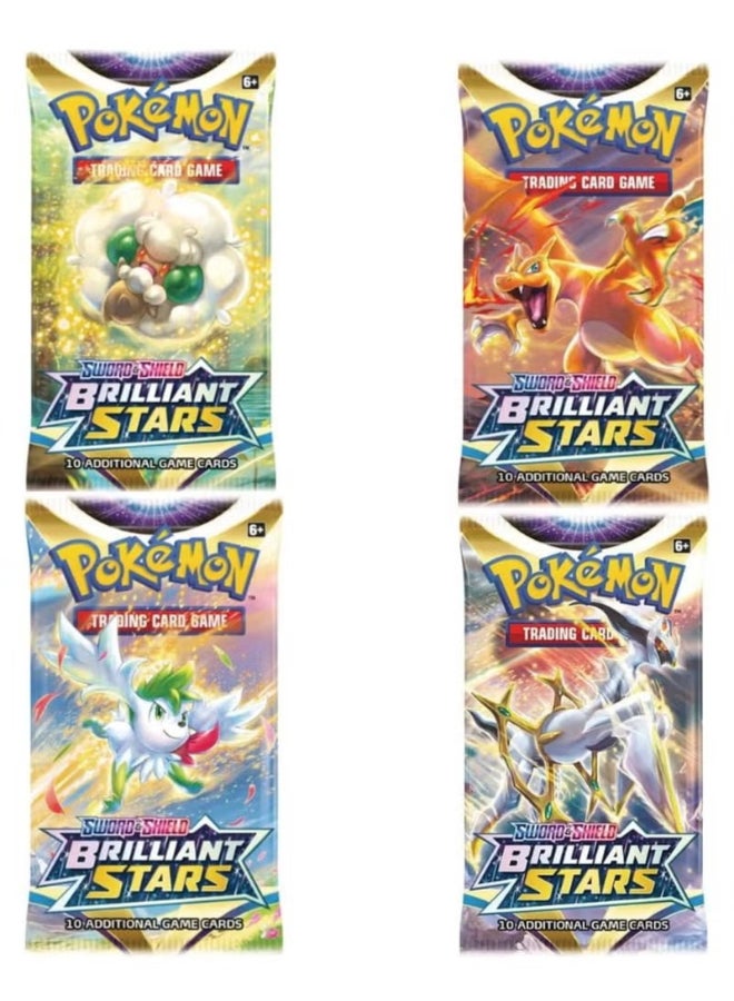 Pokemon Pokémon TCG Sword & Shield—Brilliant Stars Booster Pack, 10 Trading Cards, Random Assorted Pack Artwork, Collectible Card Game Expansion - Image 1